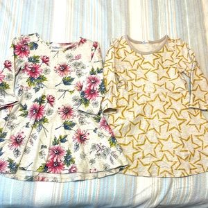 Bundle of 2 Gap long sleeve cotton dresses 3T